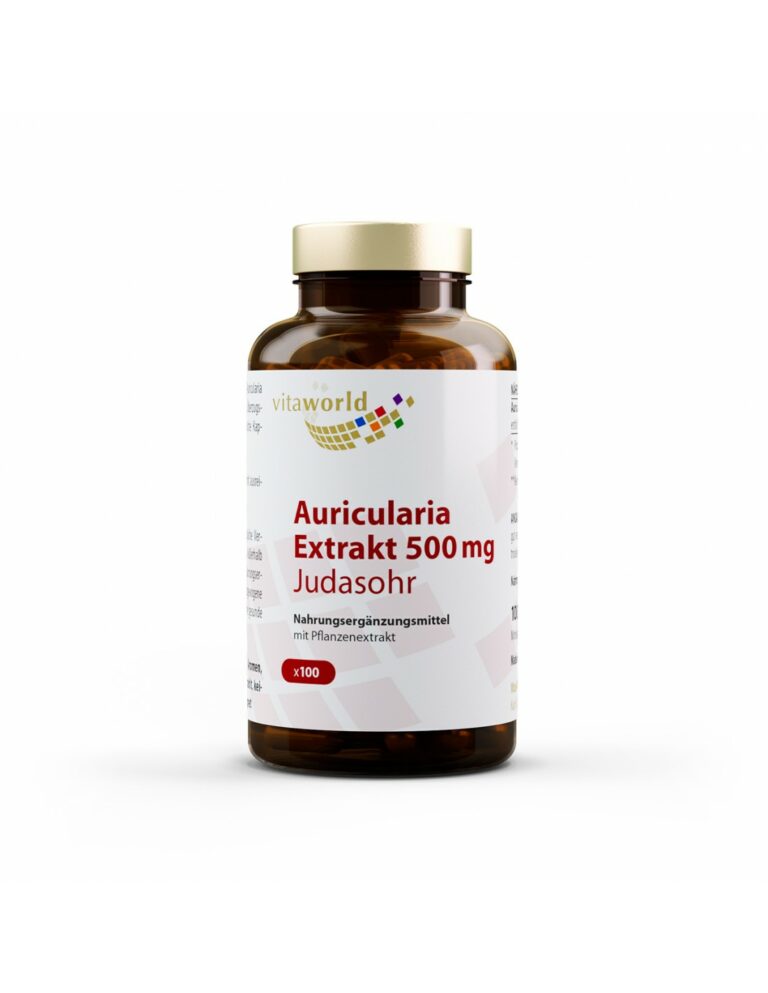 Auricularia (Judasohr) extrakt / Аурикулария (Юдино ухо) 500 mg, 100 капсули