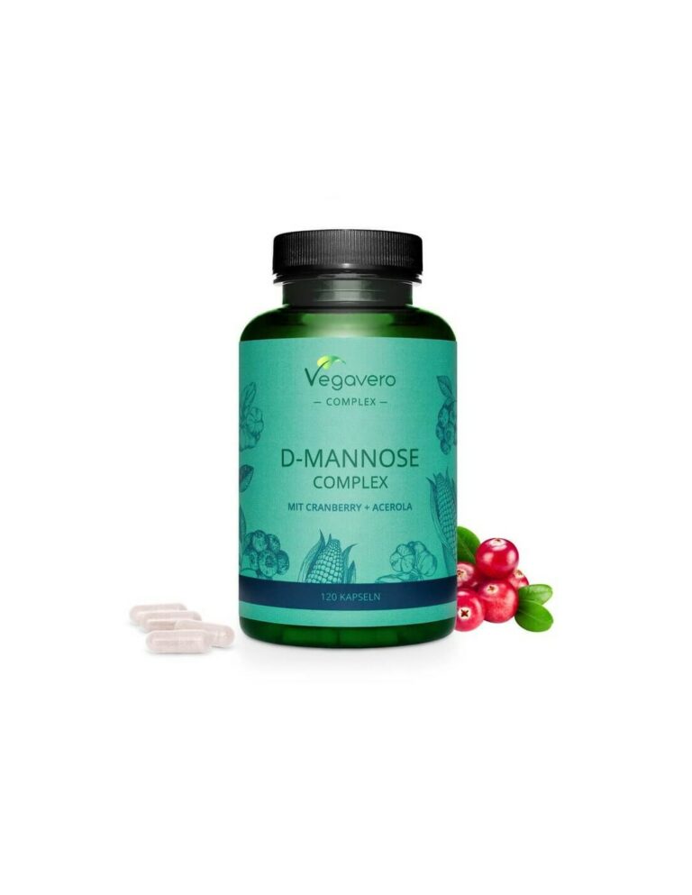 D-Mannose Complex mit Cranberry + Acerola / Д-маноза комплекс с червена боровинка и ацерола, 120 капсули, 100% Vegan