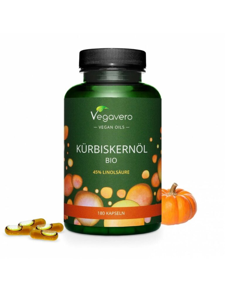 Кürbiskernöl Bio / Масло от био тиквено семе, 180 капсули, 100% Vegan