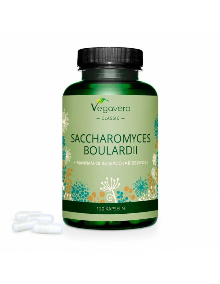 Saccharomyces Boulardii + Mannan-Oligosaccharide (MOS) / Сахаромицес боларди + Мананови олигозахариди, 120 капсули, 100% Vegan