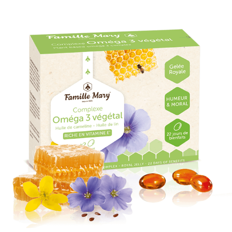 Complexe Oméga 3 végétal - Omega-3 от растителни източници + пчелно млечице, 45 капсули