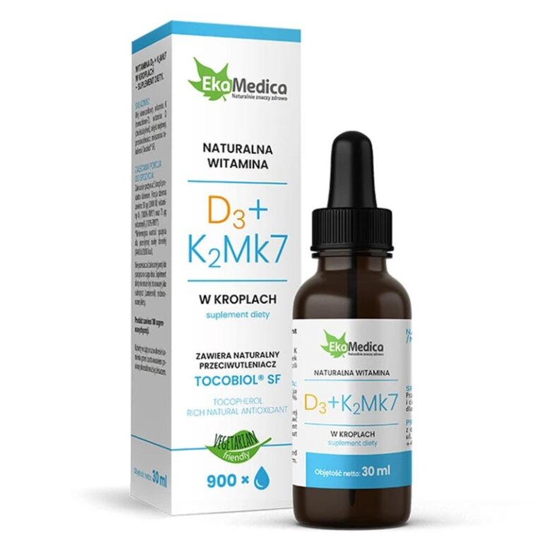 Кости и зъби - Витамин D3 (10 μg/400 IU) и K2 (15 μg), 30 ml капки