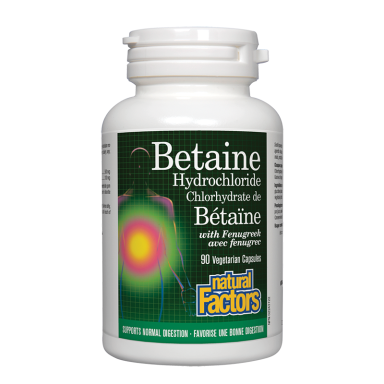 Betaine Hydrochloride / Бетаин Хидрохлорид, 500 mg, 90 капсули