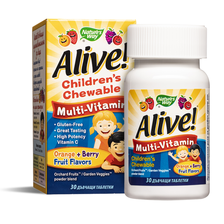 Мултивитамини за деца Алайв - Alive! Children's Chewable Multi-Vitamin, 30 дъвчащи таблетки - Image 2