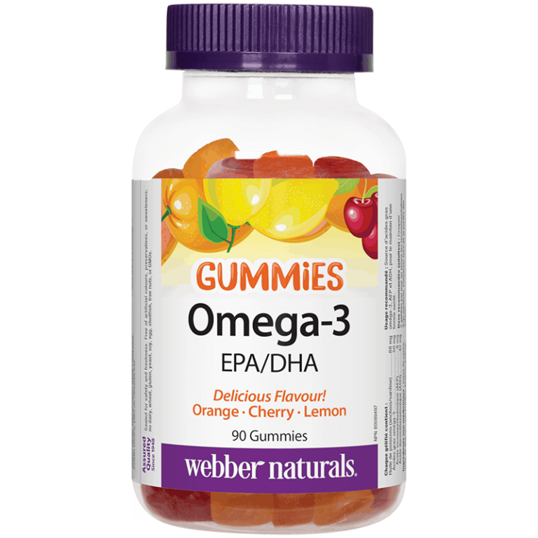 Omega-3 Gummies/ Омега-3 х 90 желирани таблетки с вкус на портокал, череша и лимон