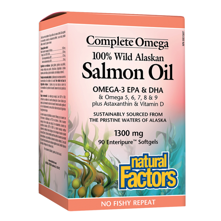 Salmon Oil 100% Wild Alaskan/ Дива сьомга (масло) от Аляска 1300 mg х 90 софтгел капсули