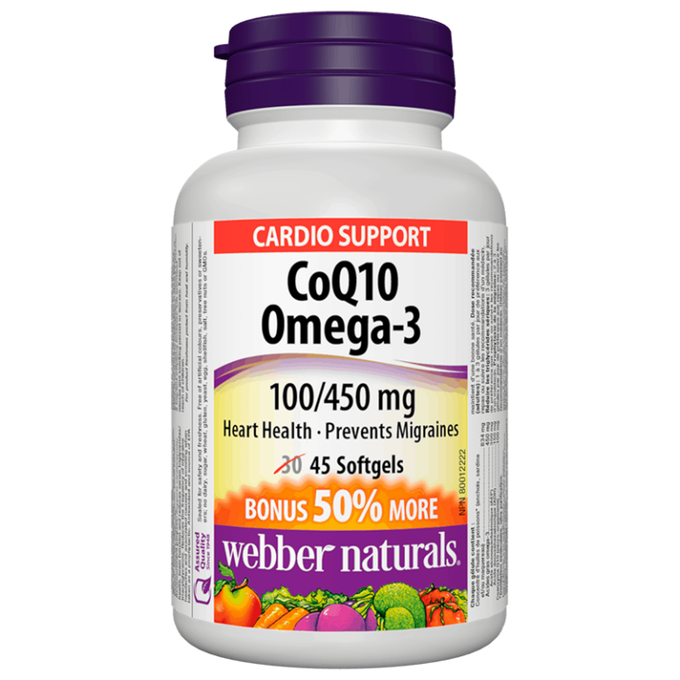 CoQ10 & Omega-3/ Коензим Q10 100 mg + Omega-3 450 mg x 45 софтгел капсули