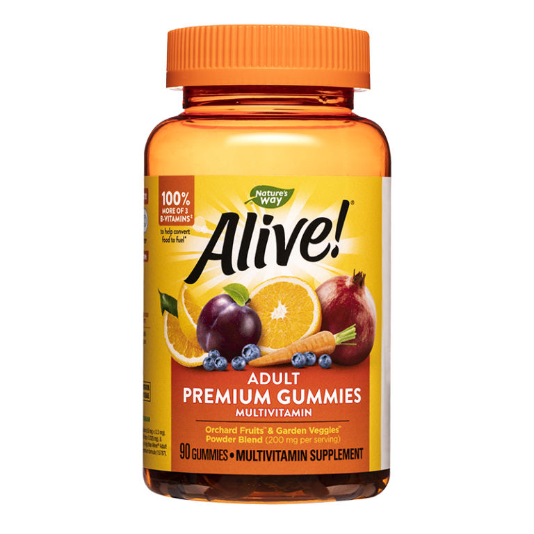 Премиум мултивитамини Алайв - Alive! Adult Premium Gummies Multivitamin, 90 желирани таблетки