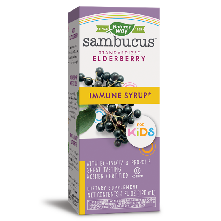 Самбукус Имун сироп за деца с черен бъз, ехинацея и прополис - Sambucus Immune Syrup for Kids, 120 ml - Image 2