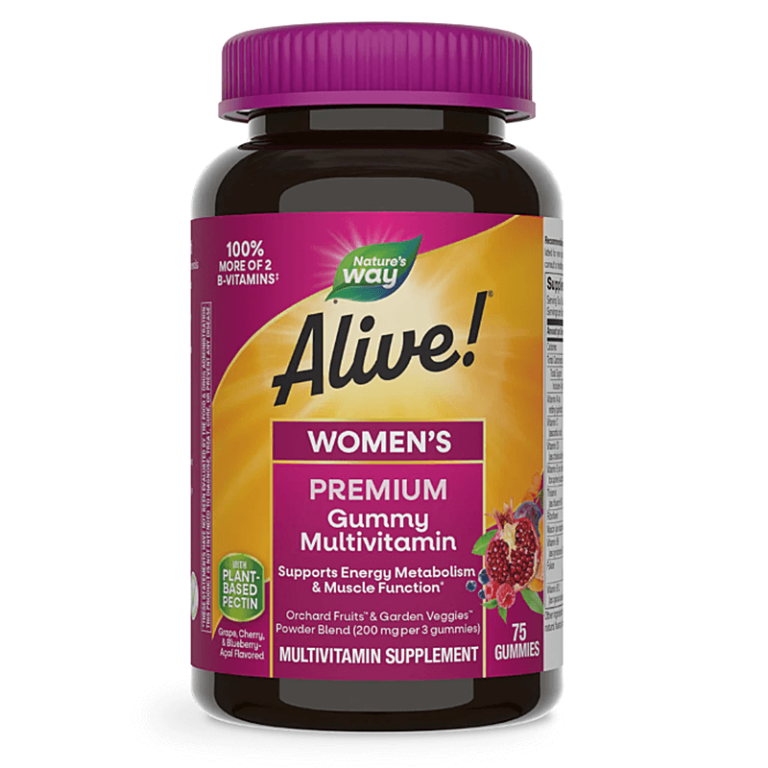 Премиум мултивитамини за жени Алайв - Alive! Women's Premium Gummies Multivitamin, 75 желирани таблетки