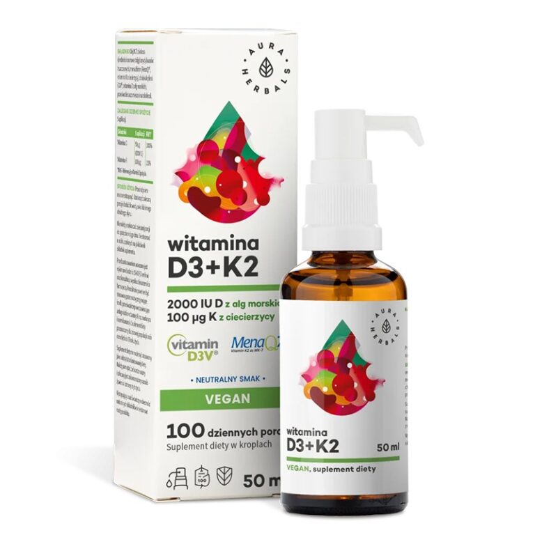 Кости и стави - Витамин D3 + K2 (веган формула), 50 ml капки