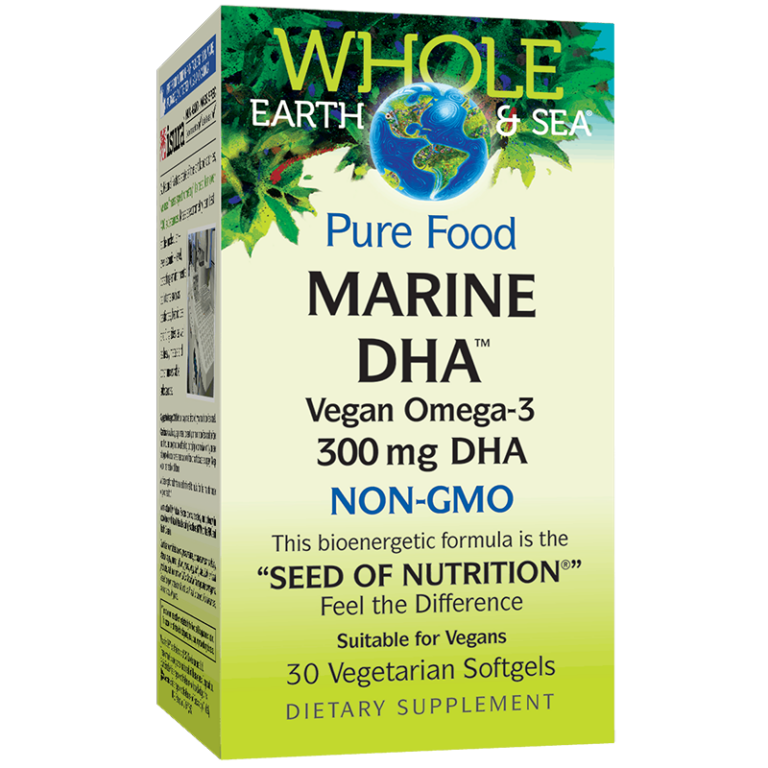 Marine DHA™ Vegan Omega-3 Whole Earth & Sea®/ Веган Омега-3 от микроводорасли 300 mg x 30 софтгел капсули