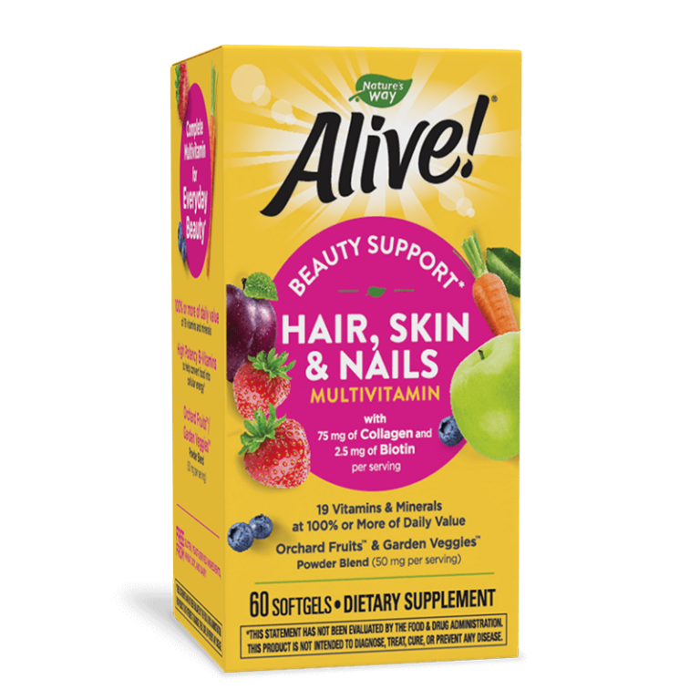 Мултивитамини за коса, кожа и нокти Алайв - Alive! Hair, Skin & Nails Multivitamin, 60 софтгел капсули