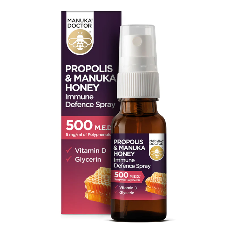 Propolis & Manuka Honey Immune Defence Spray / Спрей за уста за имунна защита с прополис и мед от манука 500 M.E.D, 20 ml