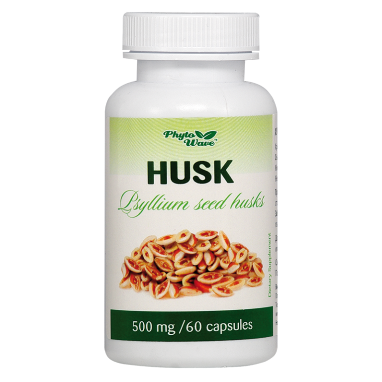 Husk Psyllium seed husks/ Хуск (люспи от семена на Живовляк) 500 mg х 60 капсули