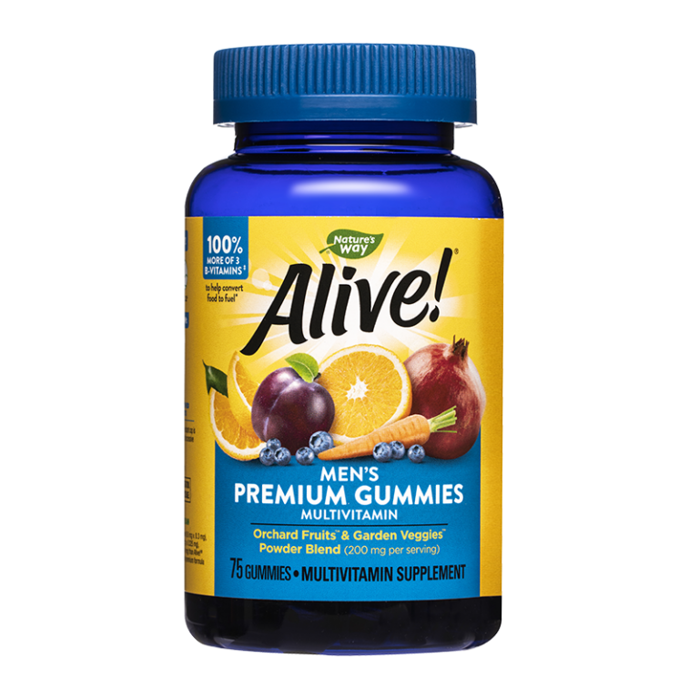 Премиум мултивитамини за мъже Алайв - Alive! Men's Premium Gummies Multivitamin, 75 желирани таблетки