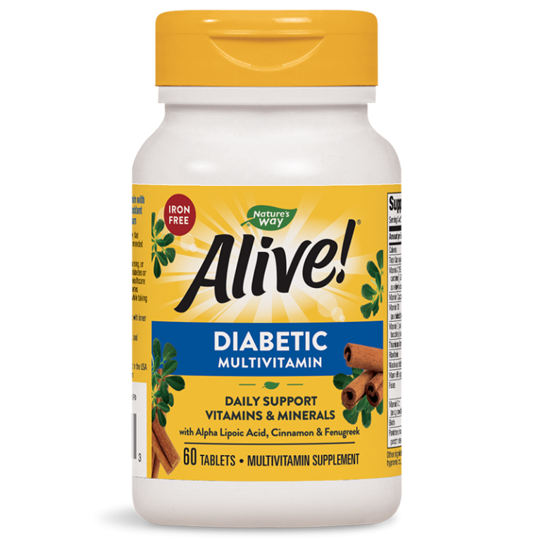 Мултивитамини за диабетици Алайв - Alive! Diabetic Multivitamin, 60 таблетки