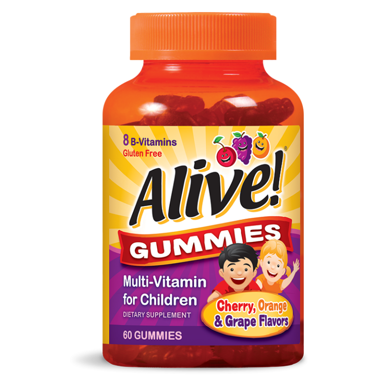 Мултивитамини за деца Алайв - Alive! Multi-vitamin For Children Gummies, 60 желирани таблетки