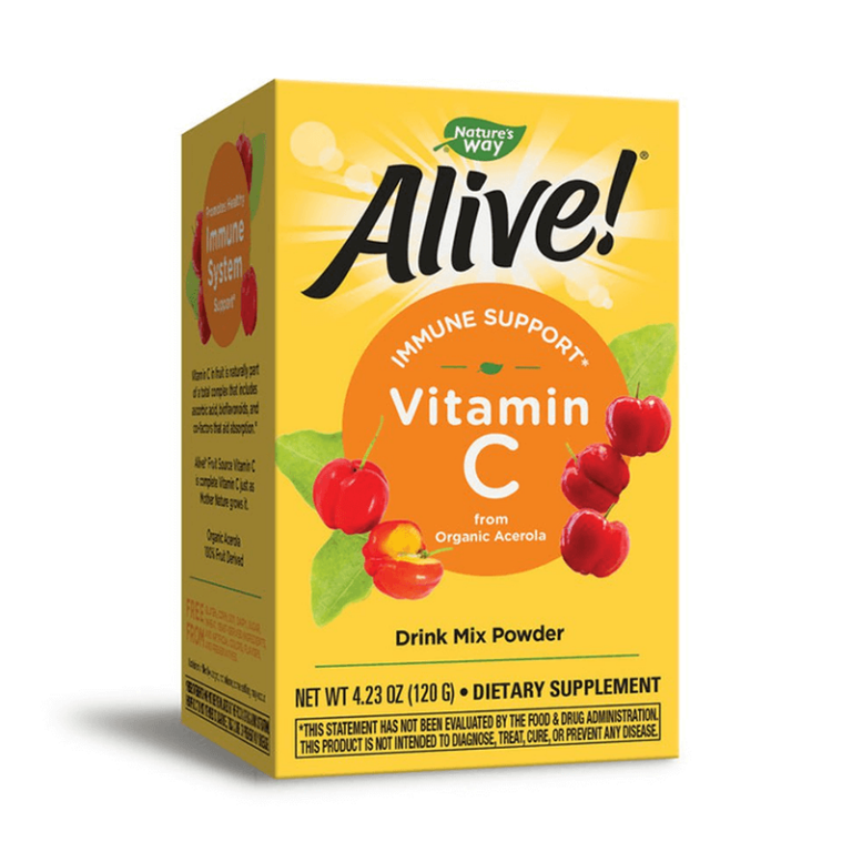 Витамин С от ацерола organic Алайв - Alive! Vitamin C From Organic Acerola, 120 g прах