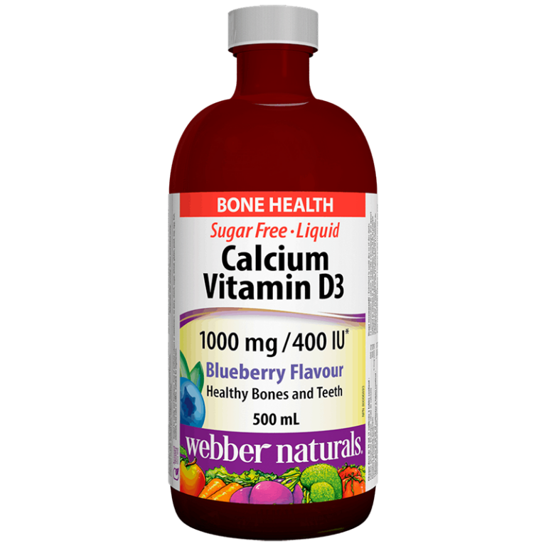 Calcium & Vitamin D3 Liquid/ Калций 1000 mg + Витамин D3 400 IU х 500 ml с вкус на боровинки