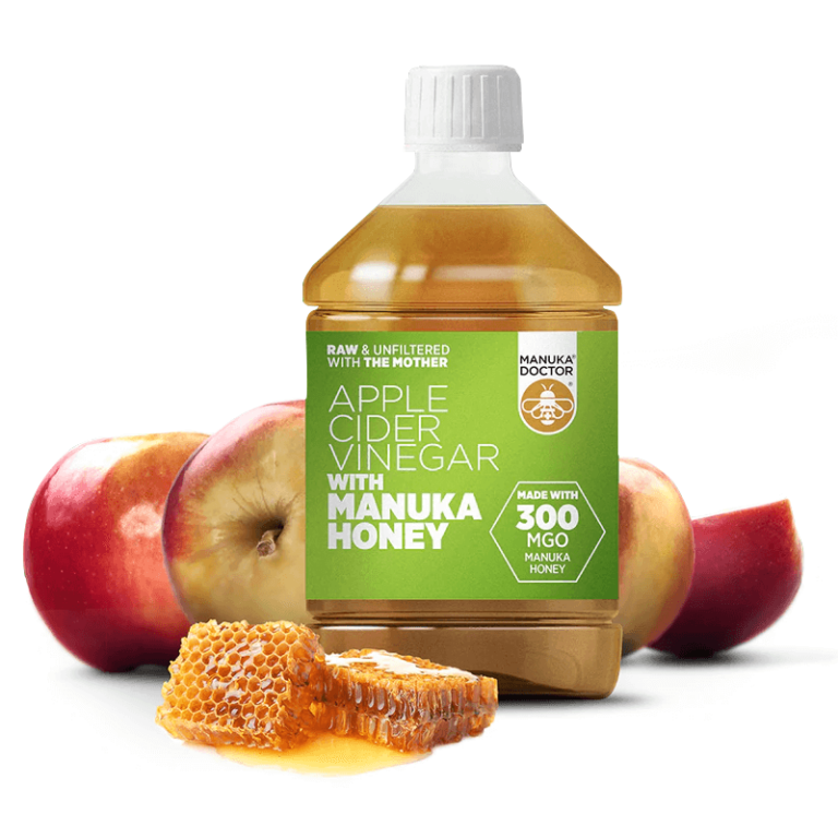 Ябълков оцет + мед от манука (300 MGO) - Apple Cider Vinegar with Manuka Honey (300 MGO), 500 ml