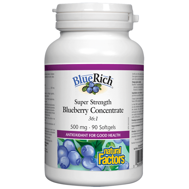 BlueRich® Super Strength Blueberry Concentrate / Синя боровинка супер концентрат, 500 mg, 90 капсули