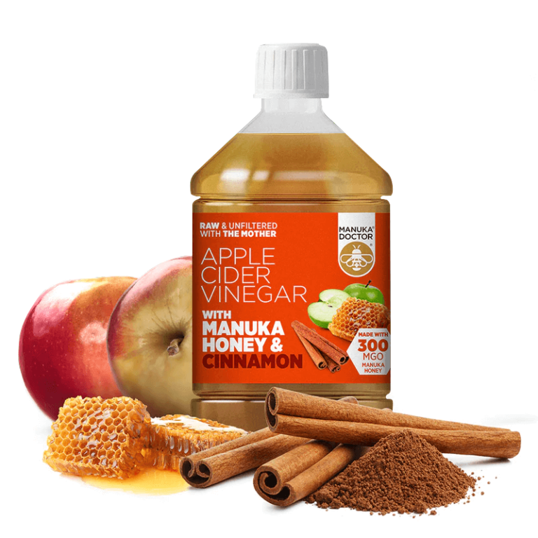 Ябълков оцет + мед от манука и канела - Apple Cider Vinegar with Manuka Honey & Cinnamon (300 MGO), 500 ml - Image 2