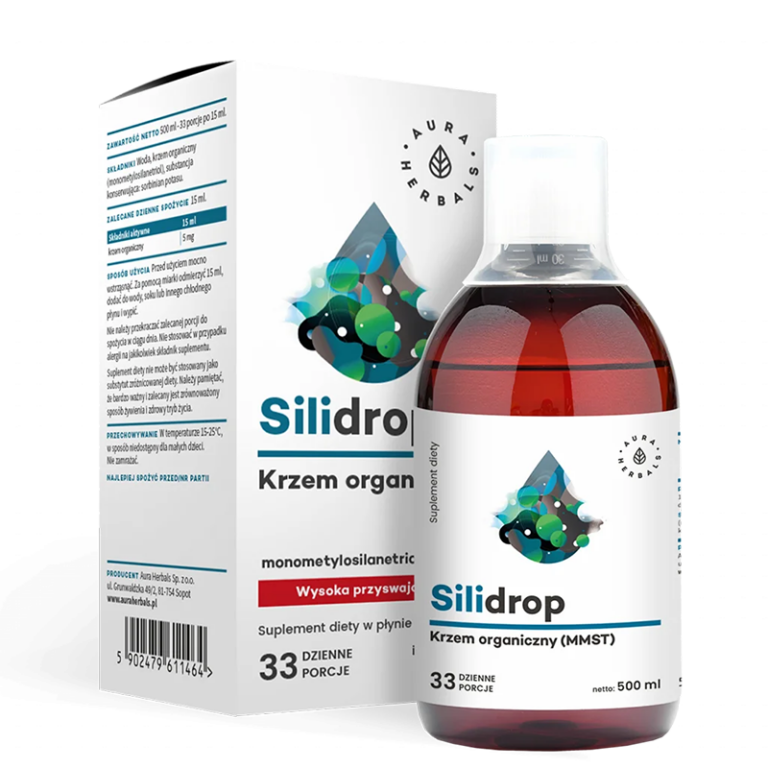 Грижа за косата, кожата и ноктите - Органичен Силиций - Silidrop, 5 mg х 500 ml