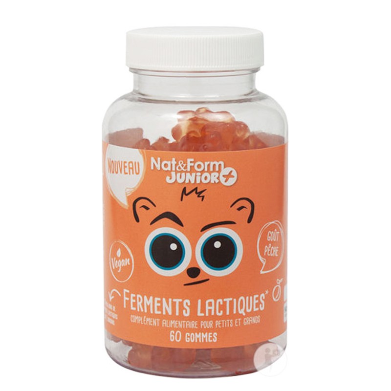 Пробиотик за деца (2.5 млрд. активни пробиотици, 4 щама формула), 60 желирани таблетки, с вкус на праскова