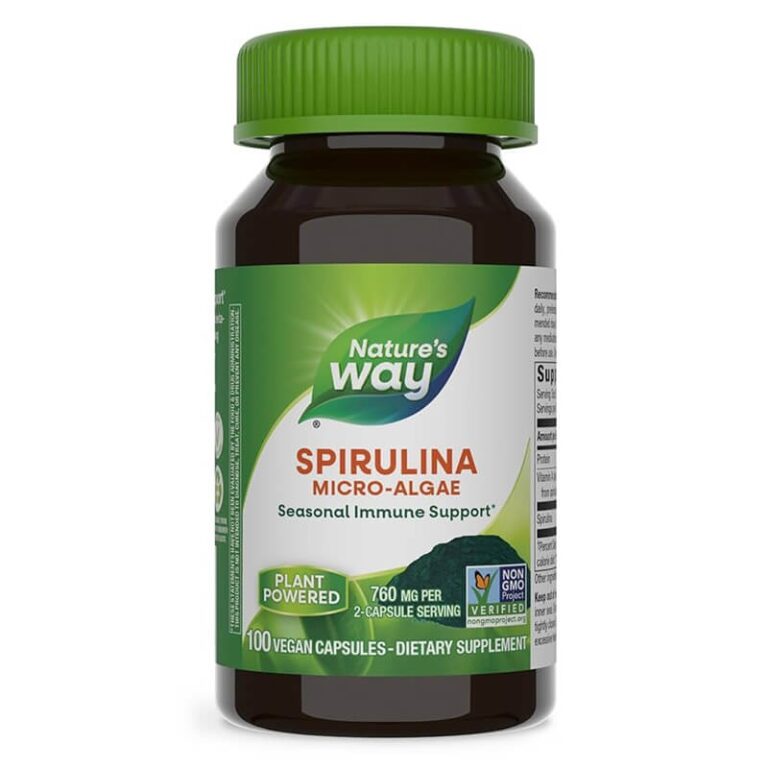 Спирулина (микроводорасли) - Имунна подкрепа и тонус, 380 mg, 100 капсули