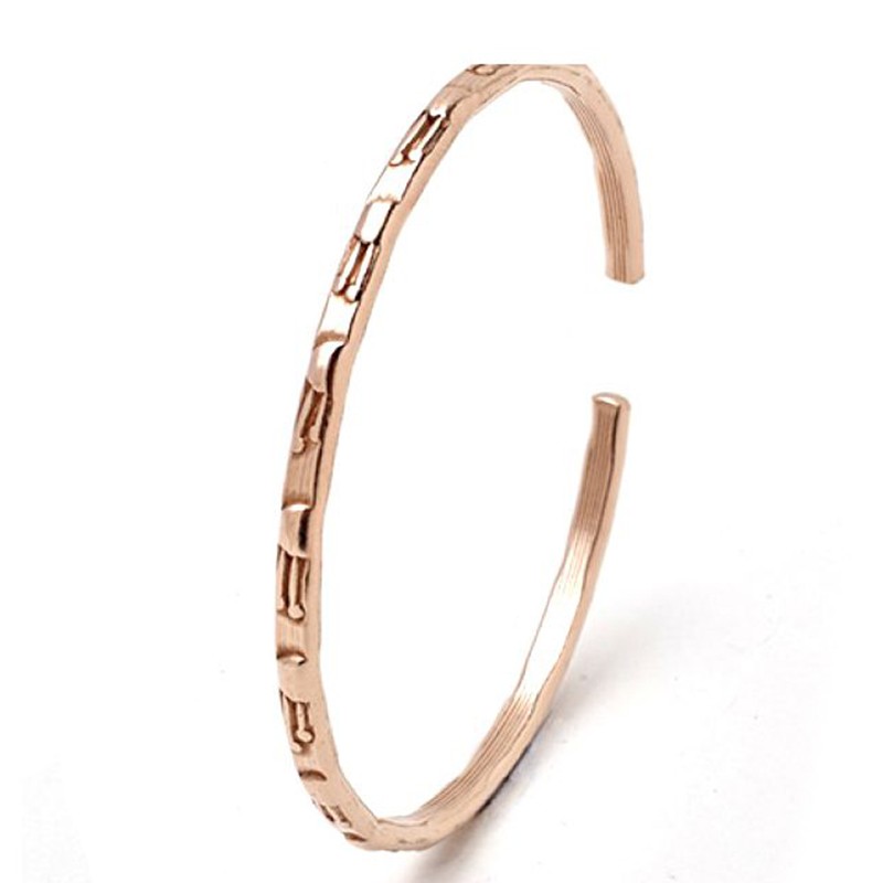 Тясна медна гривна с мотиви - При болки в ставите, 19 см