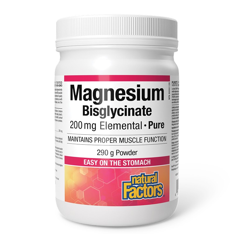 Подпомага нервната система и мускулите - Магнезий (бисглицинат), 200 mg х 290 g прах