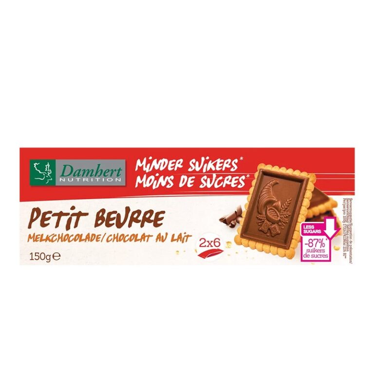 Бисквити Petit Beurre с млечен шоколад (без захар), 150 g