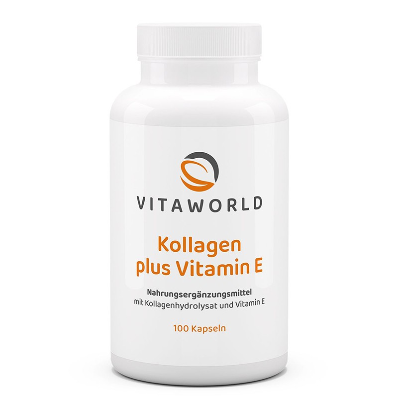 Грижа за косата, кожата и ставите - Колаген (говежди) 500 mg + Витамин Е, 100 капсули