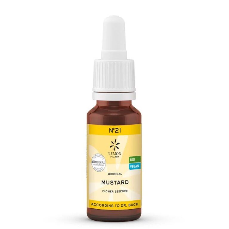Цветна есенция Синап (Mustard) N°21 – Светлина и яснота при внезапна тъга, 20 ml капки