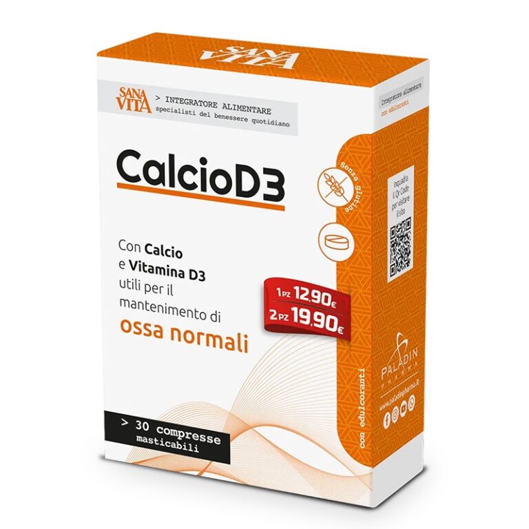 Калций 600 mg + Витамин D3 20 μg – За здрави кости и зъби, 30 дъвчащи таблетки