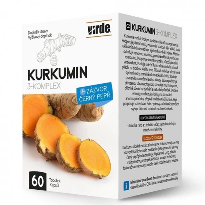 Куркумин 400 mg + Джинджифил 350 mg + Черен пипер – За здрави и подвижни стави, 60 капсули