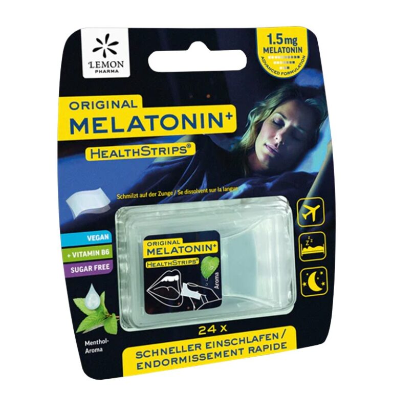 Мелатонин 0.75 mg + Витамин B6 0.5 mg – Бързо заспиване и спокоен сън, 24 ментови ленти