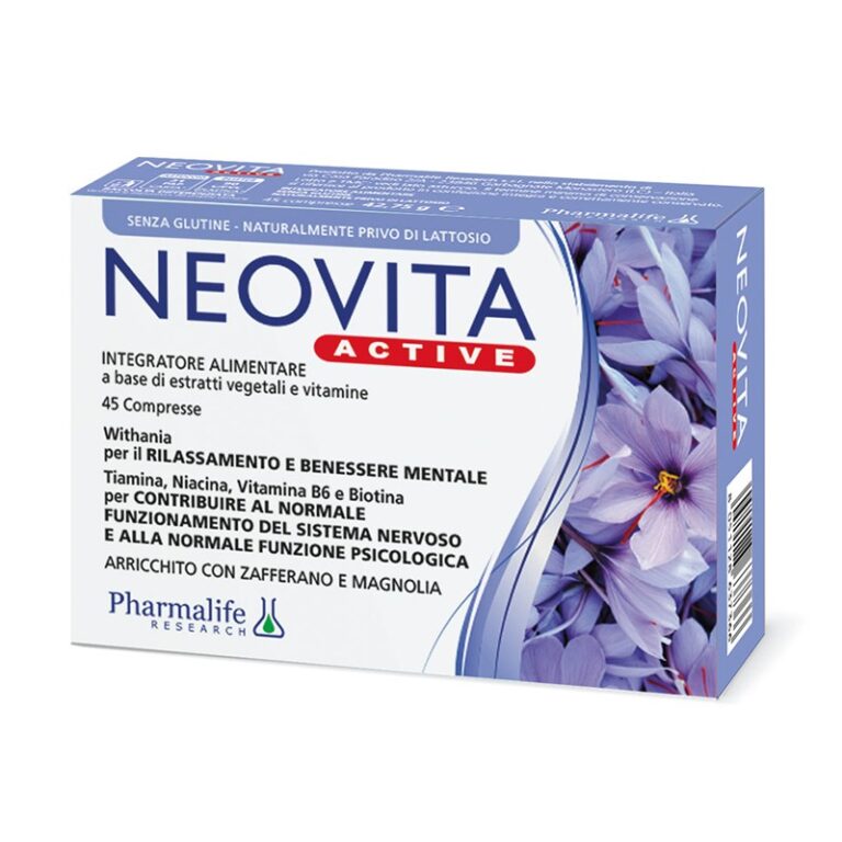 Златен корен 400 mg + Ашваганда 240 mg + Шафран 100 mg – Стрес и добро настроение, Neovita Active, 45 таблетки