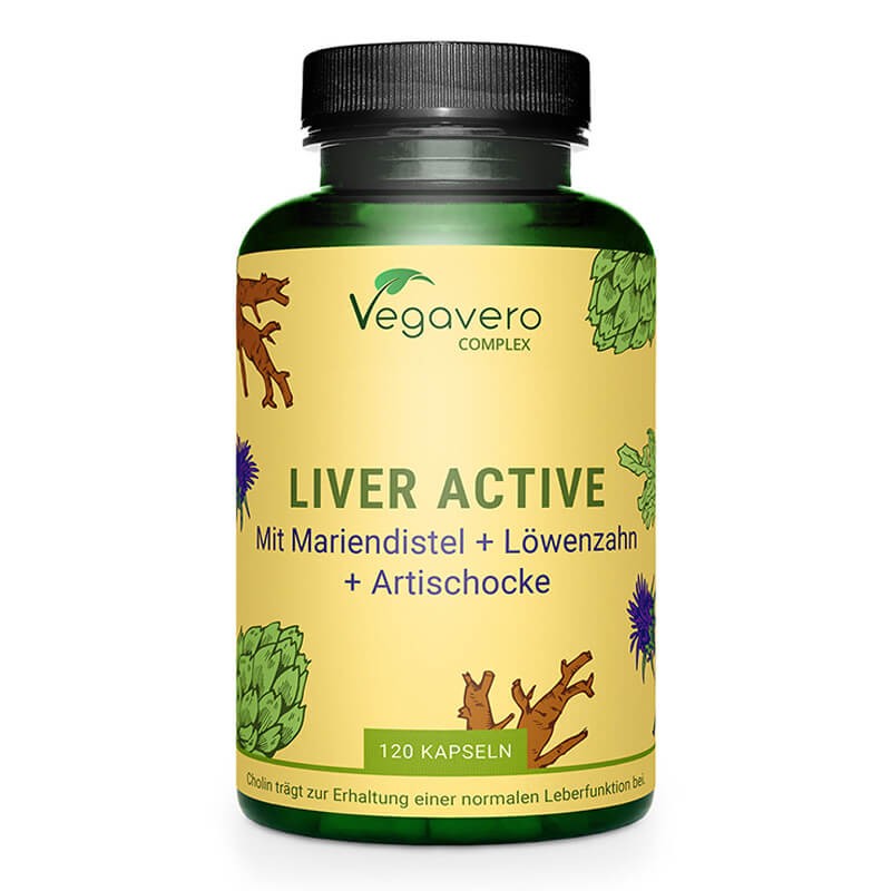 Liver Active / Билкова смес за черния дроб, 120 капсули, 100 Vegan