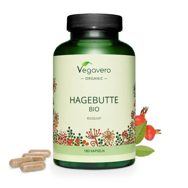 Шипка Био, прах - Hagebutte Bio 700 mg, 180 капсули, 100% Bio