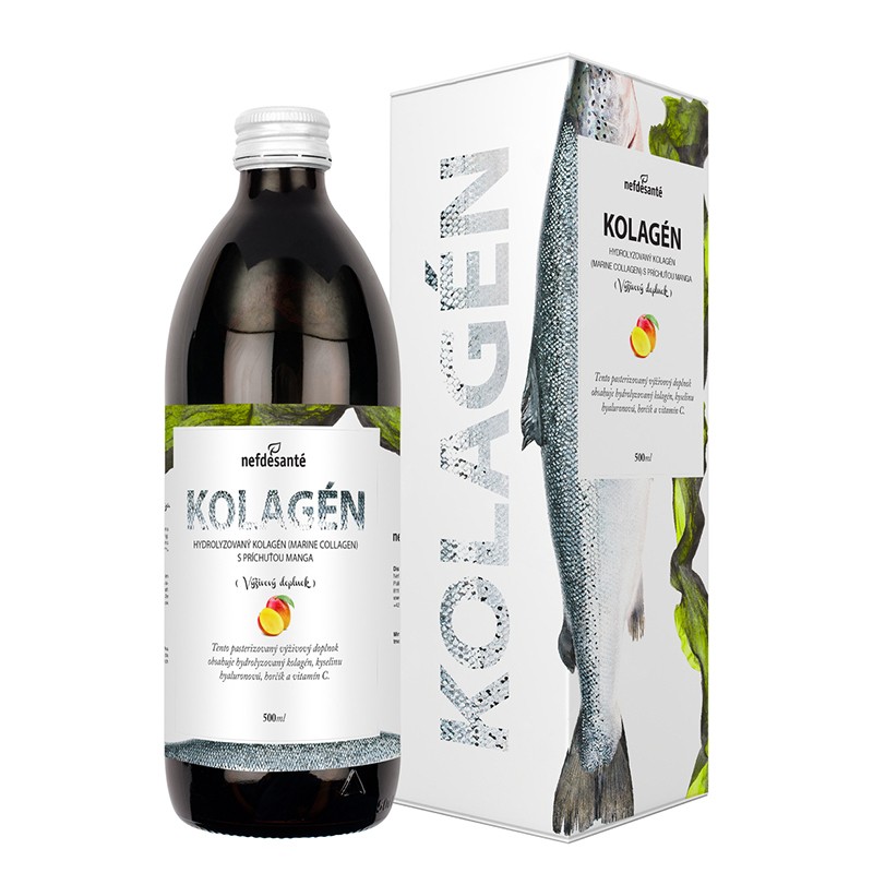 Морски колаген, хиалуронова киселина, вит. С и магнезий - Формула за коса, кожа и нокти, 500 ml, 16 дози (с вкус на манго)